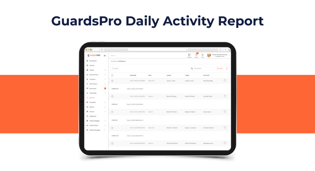 Daily Activity Report