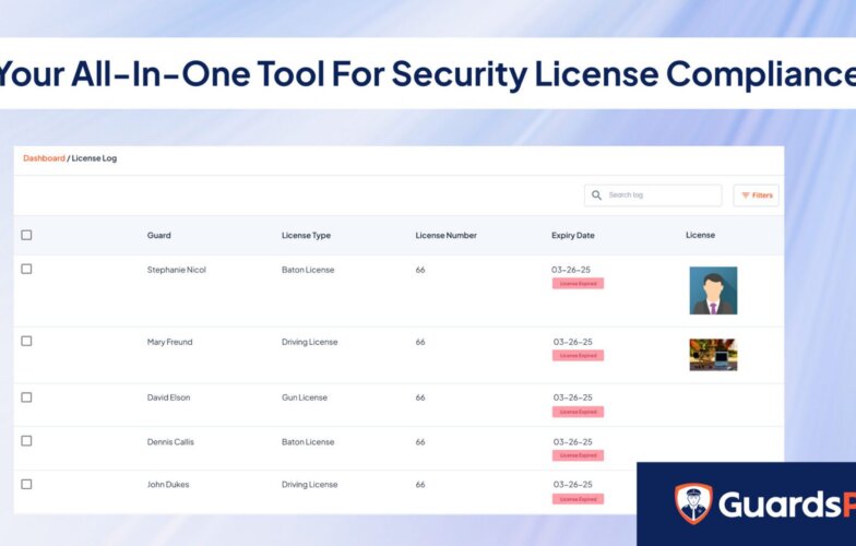 Security License Management Made Simple With GuardsPro