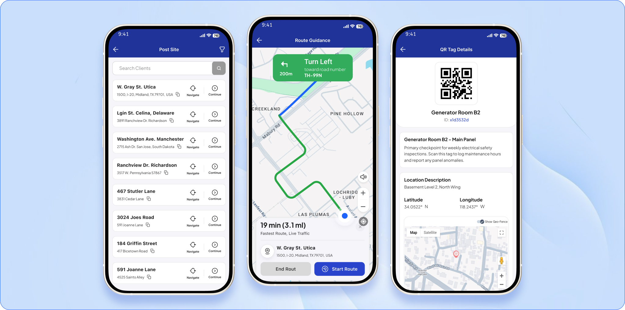 security operations monitoring app screen