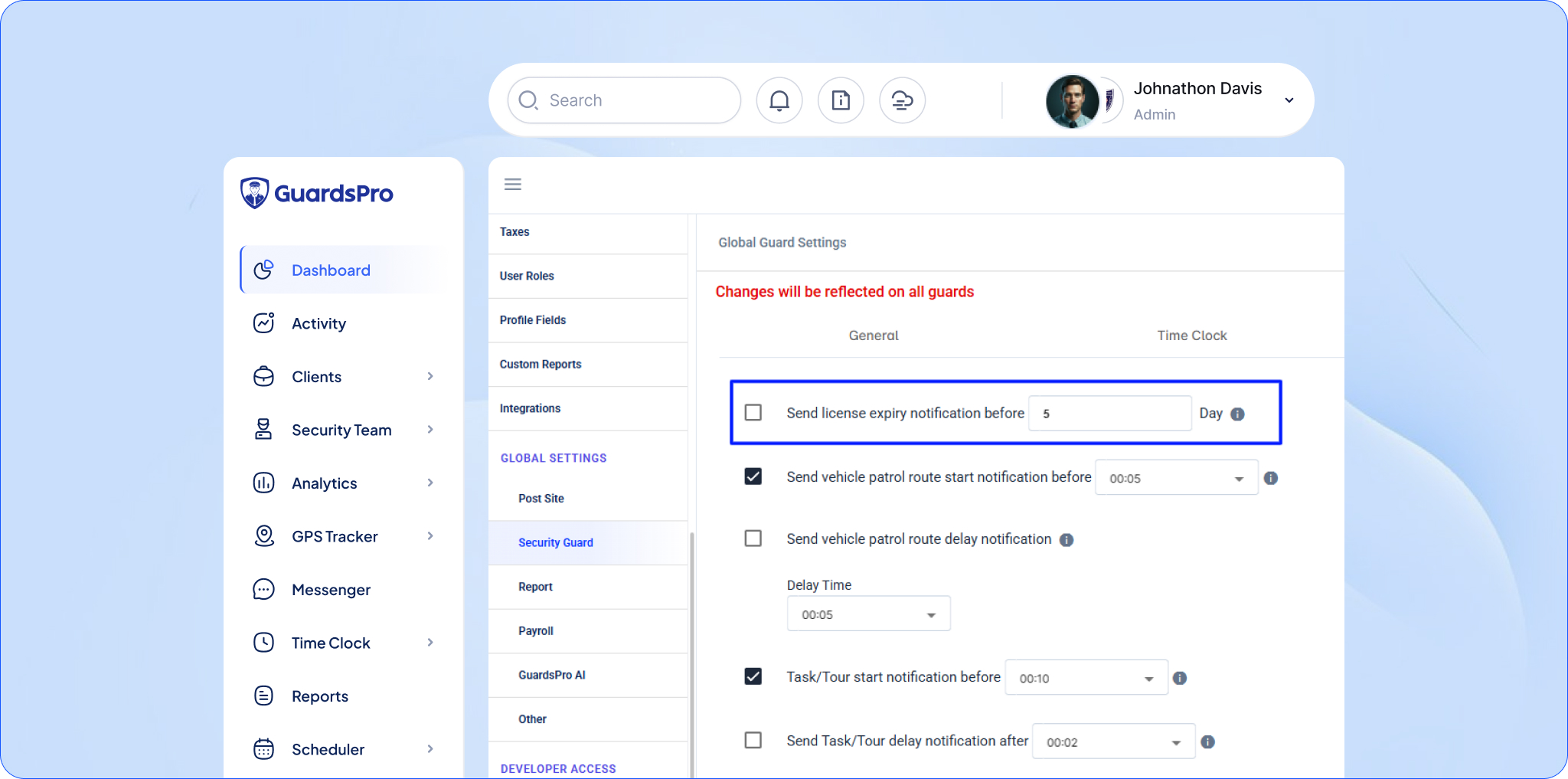 Reactive compliance management