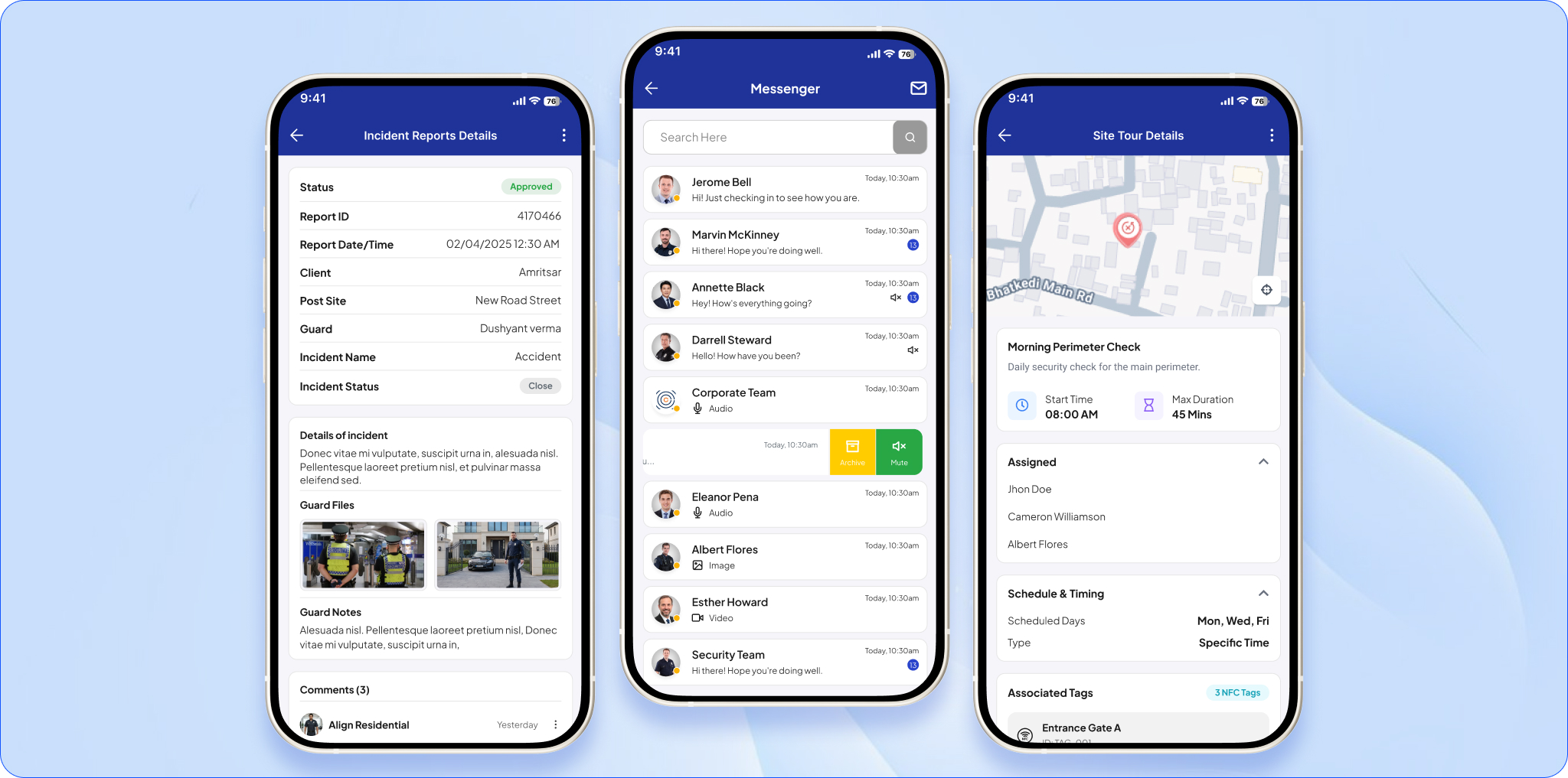 app activities and messenger app screen