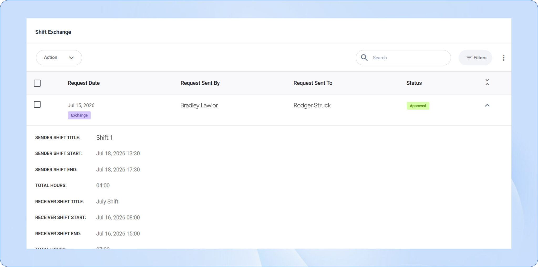 Simplify Shift Exchanges