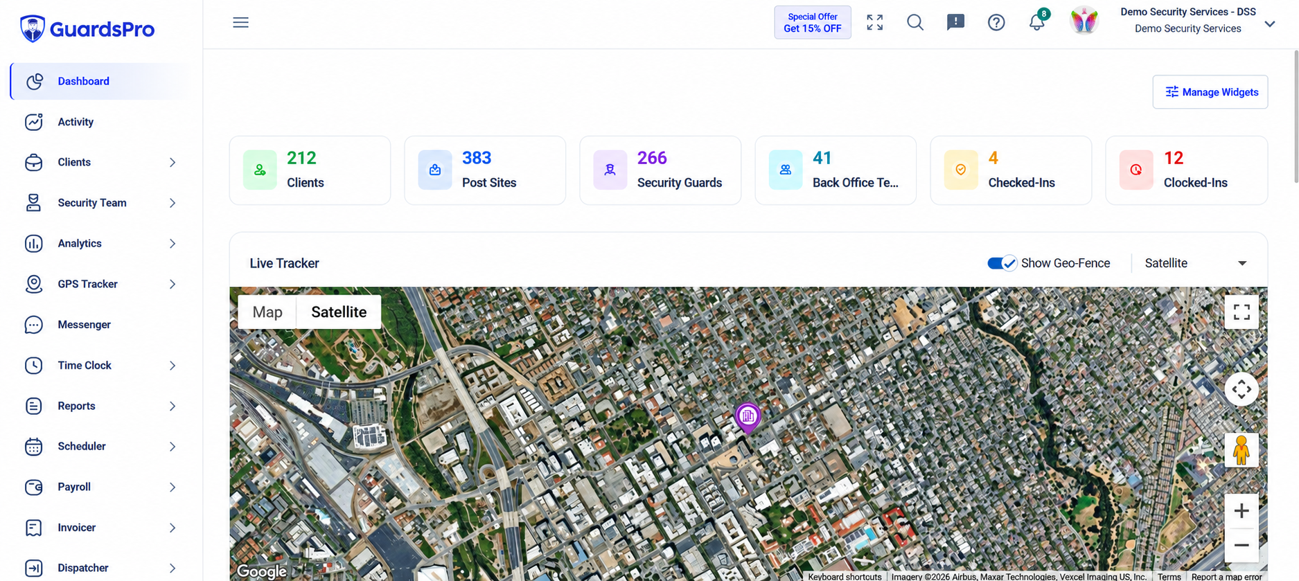 Enhanced GuardsPro security dashboard